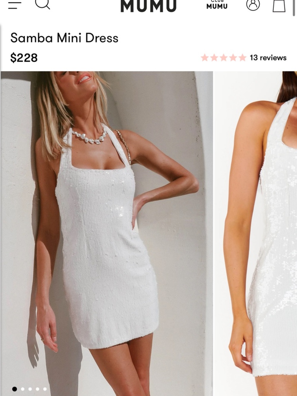 Show Me Your MuMu White Samba Mini Dress